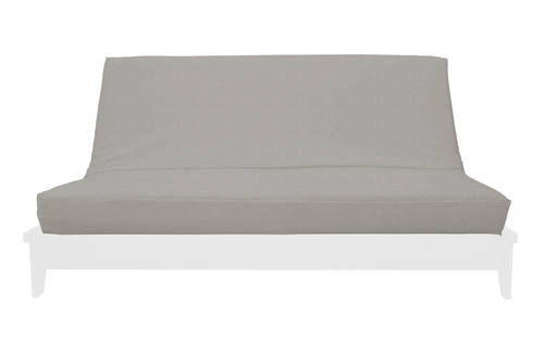 Abby Dove Velvet Texture Fabric Futon Cover by Prestige