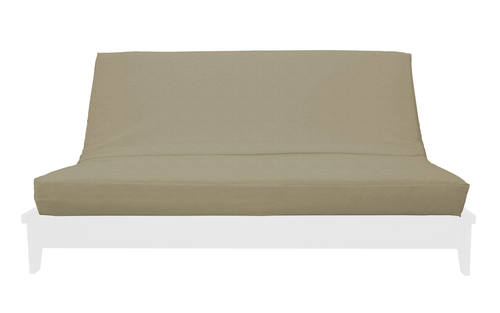 Abby Linen Velvet Texture Fabric Futon Cover by Prestige