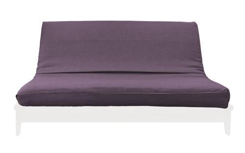 Medley Plum Linen Texture Futon Cover by Prestige