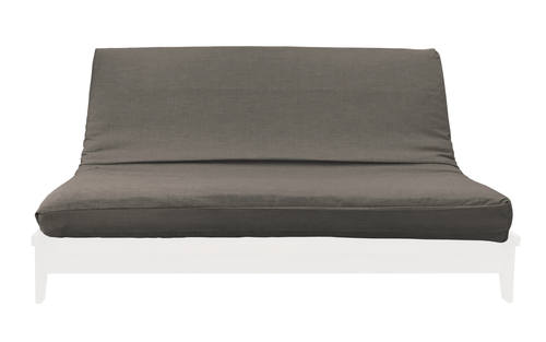 Medley Asphalt Linen Texture Futon Cover by Prestige