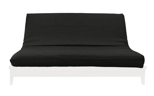 Medley Black Linen Texture Futon Cover by Prestige