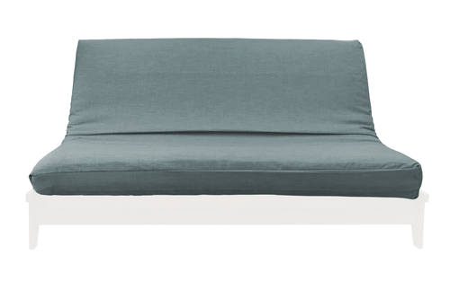 Medley Bluebird Linen Texture Futon Cover by Prestige