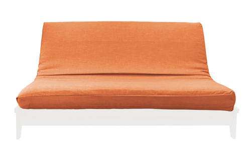 Medley Tangelo Linen Texture Futon Cover by Prestige