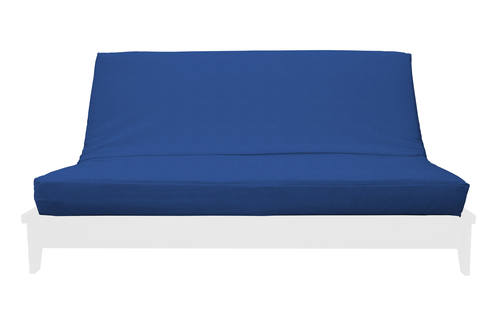 Ibiza Lapis Blue Suede Texture Futon Cover by Prestige