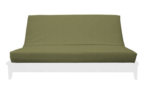 Ibiza Sage Suede Texture Futon Cover by Prestige