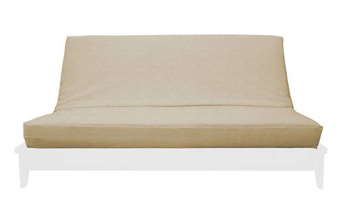 Ibiza Sandalwood Suede Texture Futon Cover by Prestige