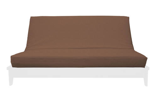 Ibiza Smoke Suede Texture Futon Cover by Prestige