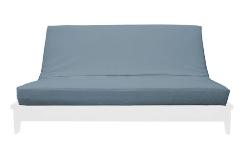 Premium Solid Blue Bonnet Futon Cover by Prestige