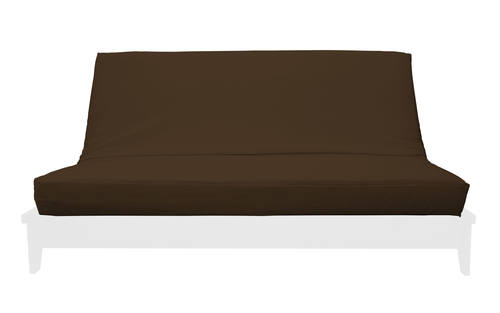 Premium Solid Dark Brown Futon Cover by Prestige