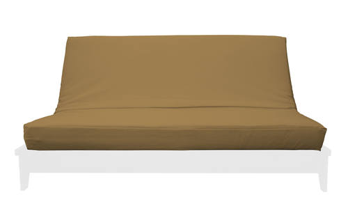 Premium Solid Khaki Futon Cover by Prestige