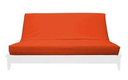 Premium Solid Orange Futon Cover by Prestige