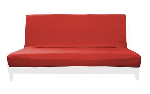 Sachi Red Linen-Like Texture Futon Cover by Prestige