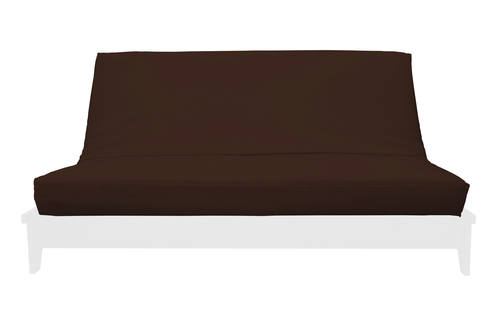 Samantha Chocolate Chenille Texture Futon Cover by Prestige