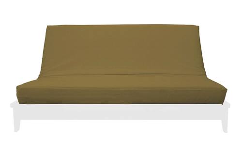 Samantha Cocoa Chenille Texture Futon Cover by Prestige