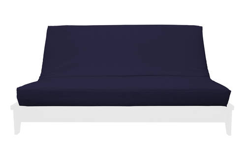 Samantha Indigo Chenille Texture Futon Cover by Prestige