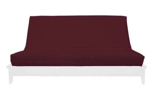 Samantha Merlot Chenille Texture Futon Cover by Prestige