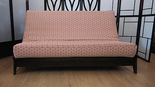 Anchor Pink Cotton Print Futon Cover by Prestige