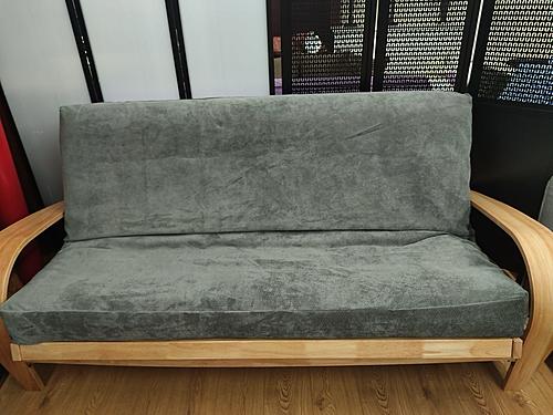 Dalton Charcoal Velvet Futon Cover by Prestige