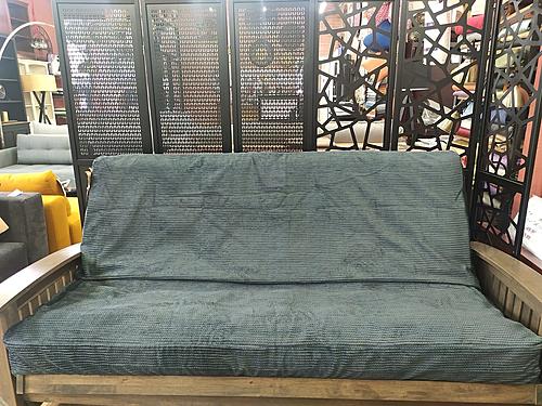 Heavy Texture Marine Chenille Futon Cover by Prestige