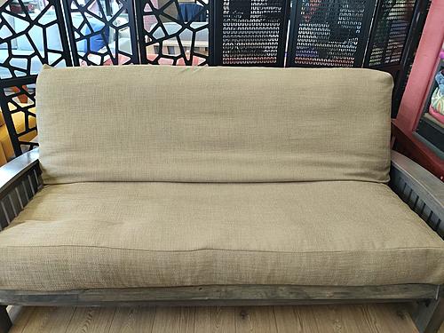 Premium Heavy Texture Lind Golden Brown Futon Cover by Prestige