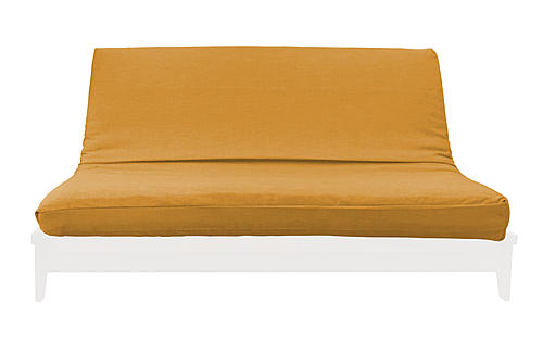 Medley Ginger Linen Texture Futon Cover by Prestige