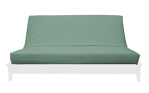 Ibiza Aqua Suede Texture Futon Cover by Prestige