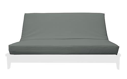 Ibiza Federal Grey Suede Texture Futon Cover by Prestige