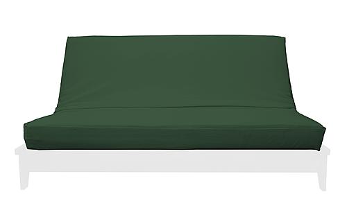 Ibiza Forest Green Suede Texture Futon Cover by Prestige