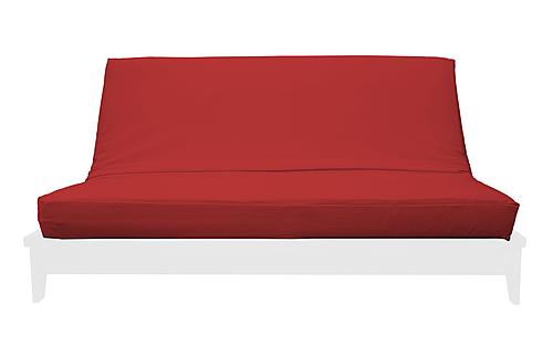 Ibiza Red Suede Texture Futon Cover by Prestige