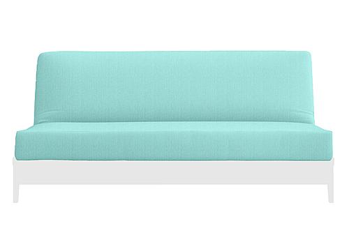 Natural 100% Cotton Aqua Futon Cover by Prestige