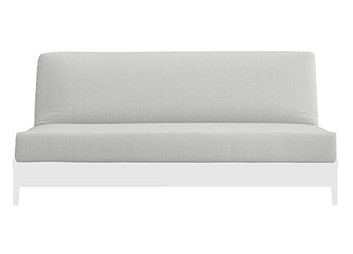 Natural 100% Cotton Light Gray Futon Cover by Prestige