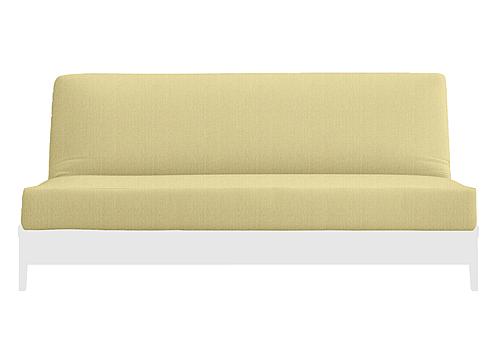 Natural 100% Cotton Pale Yellow Futon Cover by Prestige