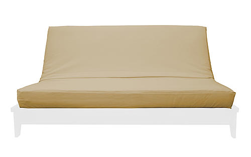 Premium Solid Beige Futon Cover by Prestige