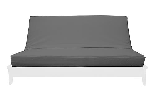 Premium Solid Gray Futon Cover by Prestige