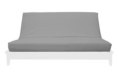 Premium Solid Light Gray Futon Cover by Prestige