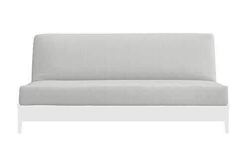 Natural 100% Cotton Light Gray Futon Cover by Comfort Pure