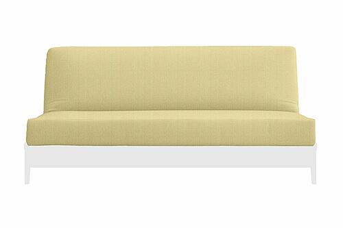 Natural 100% Cotton Pale Yellow Futon Cover by Comfort Pure