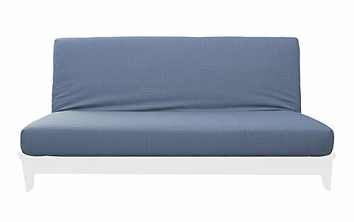 Sachi Blue Moon Linen-Like Texture Futon Cover by Prestige