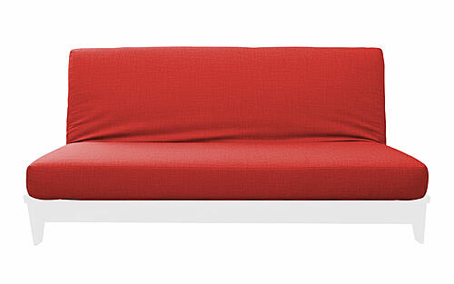 Sachi Red Linen-Like Texture Futon Cover by Prestige